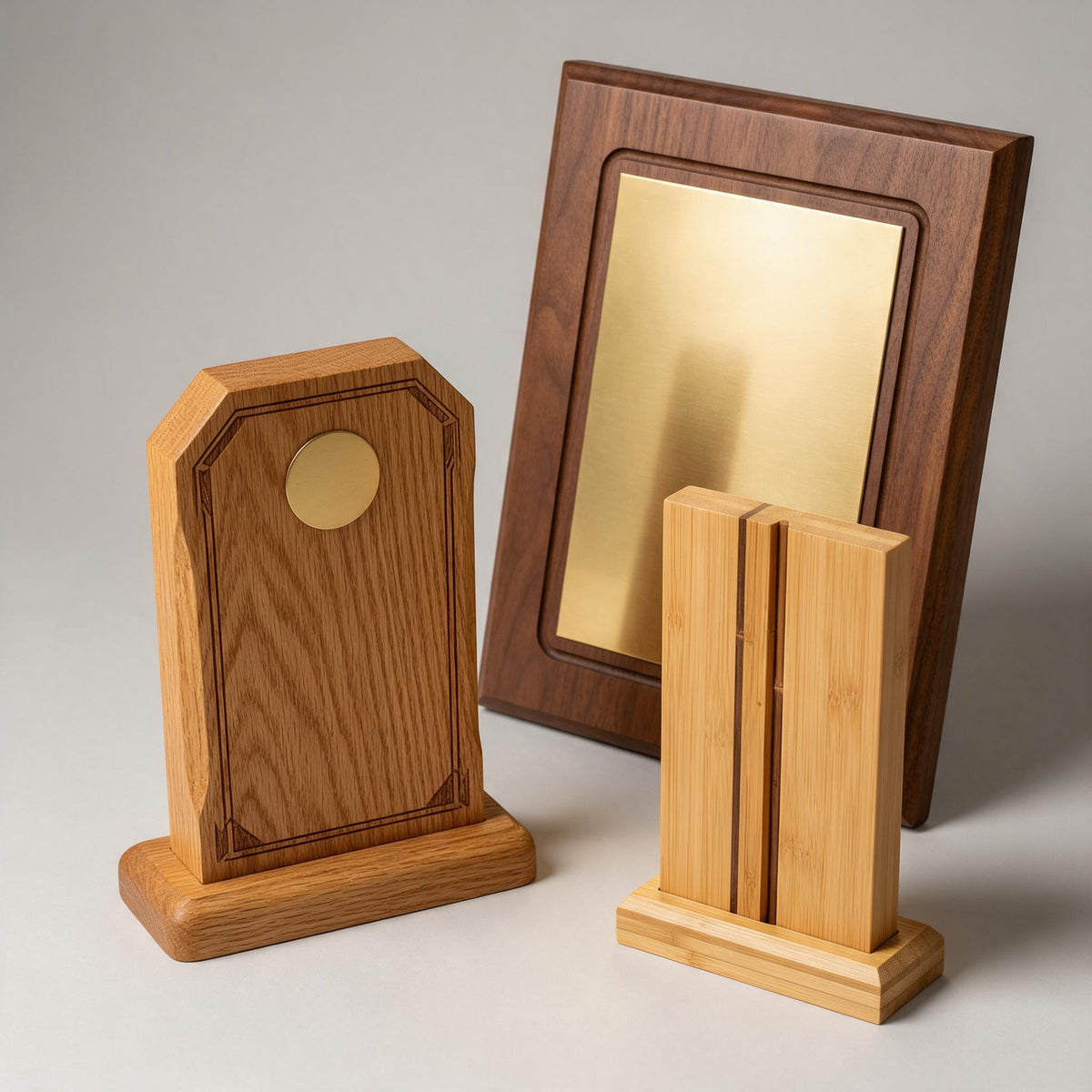 Engraved wooden wall clock award (placeholder — final photography pending)